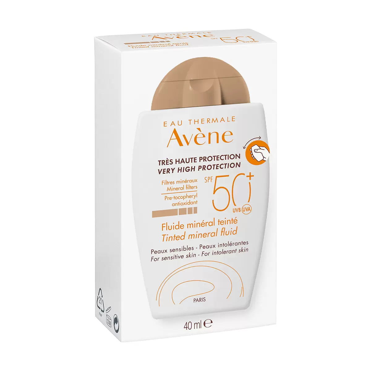Avéne Fluido Mineral Con Color FPS 50+ 40 ml