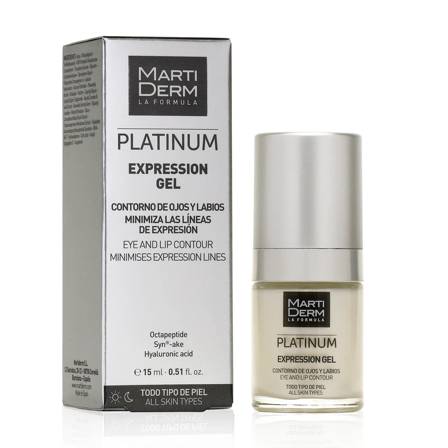 Martiderm Platinum Expression Gel Contorno de Ojos y Labios 15 ml