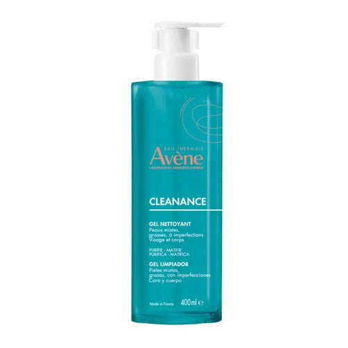 Avéne Cleanance Gel Limpiador Facial y Corporal para Piel Grasa 400 ml