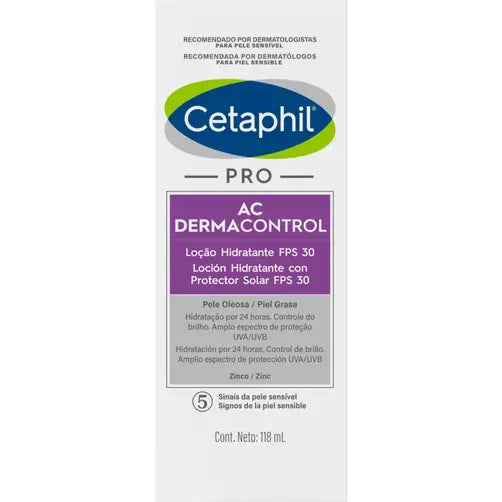 Cetaphil PRO AC Dermacontrol Loción Hidratante FPS 30 118 ml