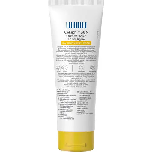 Cetaphil Sun Protector Solar en Gel Ligero FPS 50 100 ml