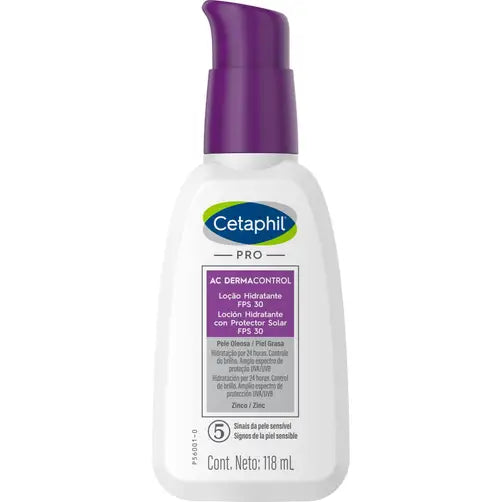 Cetaphil PRO AC Dermacontrol Loción Hidratante FPS 30 118 ml
