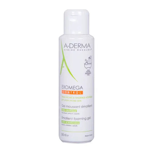 A-Derma Exomega Control Gel Limpiador Facial y Corporal 500 ml