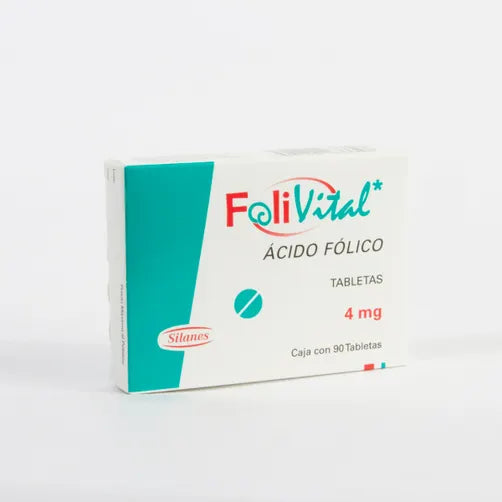 Folivital 4 mg Oral 90 Tabletas